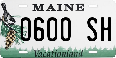 ME license plate 0600SH