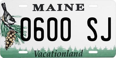 ME license plate 0600SJ