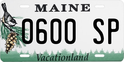 ME license plate 0600SP