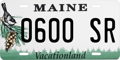 ME license plate 0600SR
