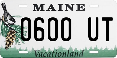 ME license plate 0600UT