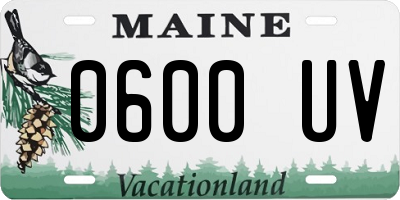 ME license plate 0600UV