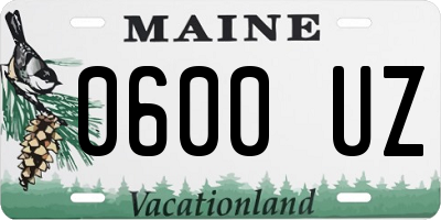 ME license plate 0600UZ