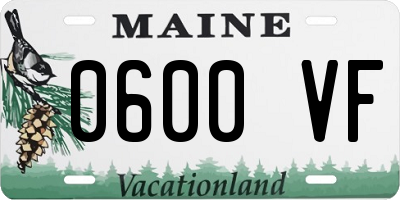 ME license plate 0600VF