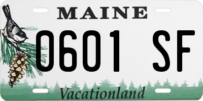 ME license plate 0601SF