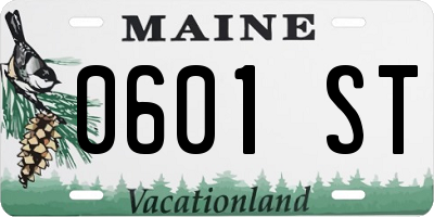 ME license plate 0601ST
