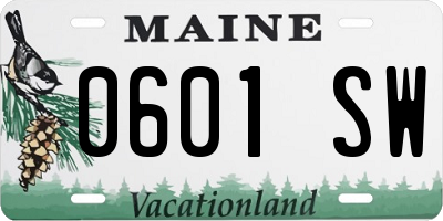 ME license plate 0601SW