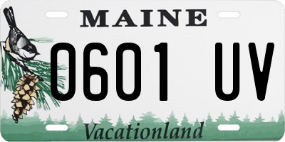 ME license plate 0601UV