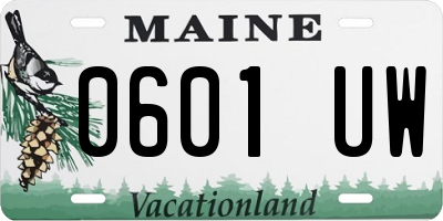 ME license plate 0601UW