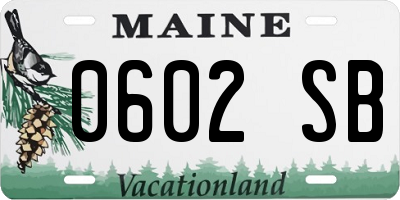 ME license plate 0602SB