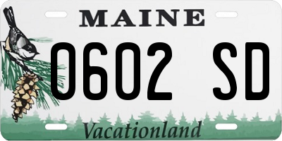 ME license plate 0602SD