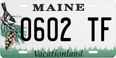 ME license plate 0602TF