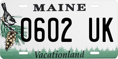 ME license plate 0602UK