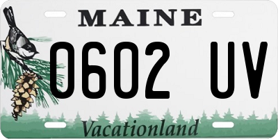 ME license plate 0602UV