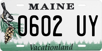ME license plate 0602UY