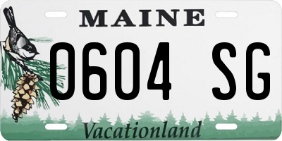 ME license plate 0604SG
