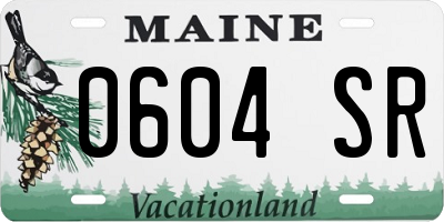 ME license plate 0604SR