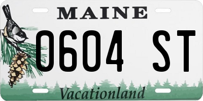 ME license plate 0604ST