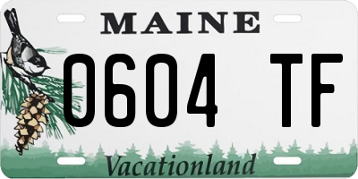 ME license plate 0604TF