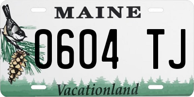 ME license plate 0604TJ
