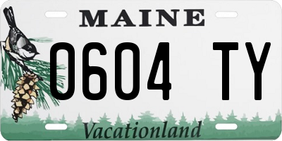 ME license plate 0604TY