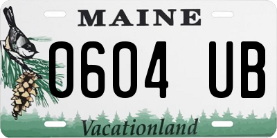 ME license plate 0604UB