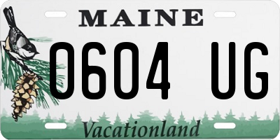 ME license plate 0604UG