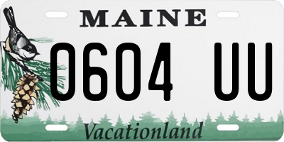 ME license plate 0604UU