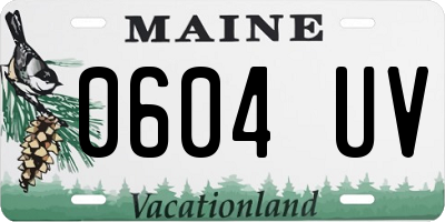 ME license plate 0604UV