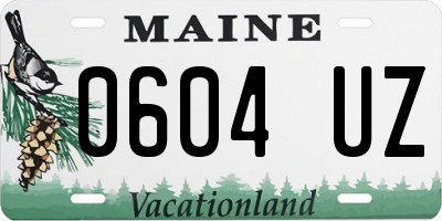 ME license plate 0604UZ