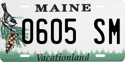 ME license plate 0605SM