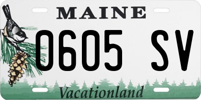 ME license plate 0605SV