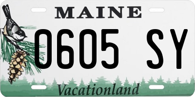 ME license plate 0605SY