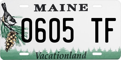 ME license plate 0605TF