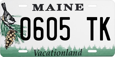 ME license plate 0605TK
