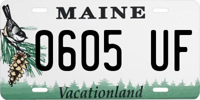 ME license plate 0605UF