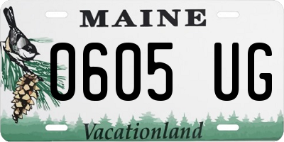 ME license plate 0605UG