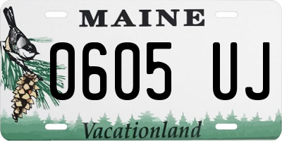 ME license plate 0605UJ