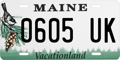 ME license plate 0605UK
