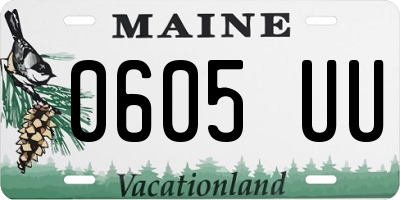 ME license plate 0605UU