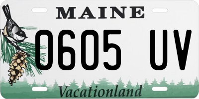 ME license plate 0605UV