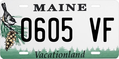 ME license plate 0605VF