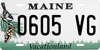 ME license plate 0605VG