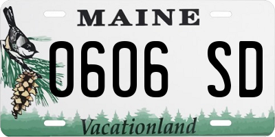 ME license plate 0606SD