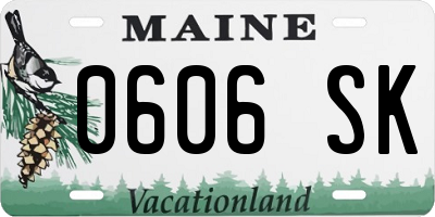 ME license plate 0606SK