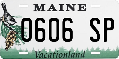 ME license plate 0606SP
