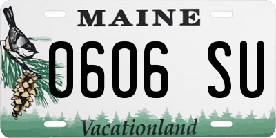 ME license plate 0606SU