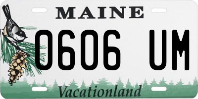 ME license plate 0606UM