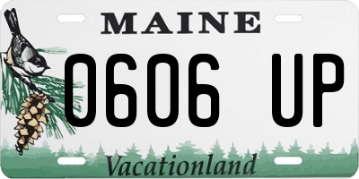 ME license plate 0606UP