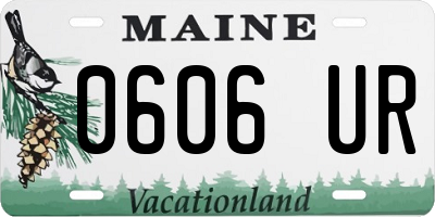 ME license plate 0606UR